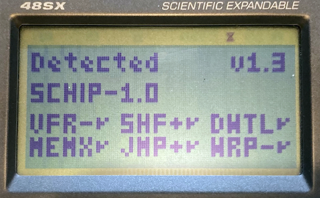SuperCHIP-1.0 on HP-48SX Detection Result