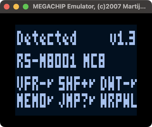 RS-M8001 Detection Result